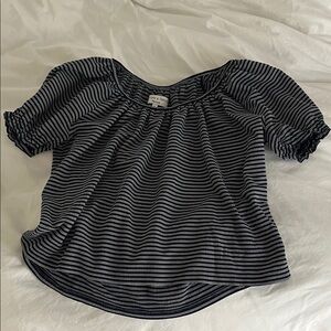 Madewell texture and thread short sleeve blouse